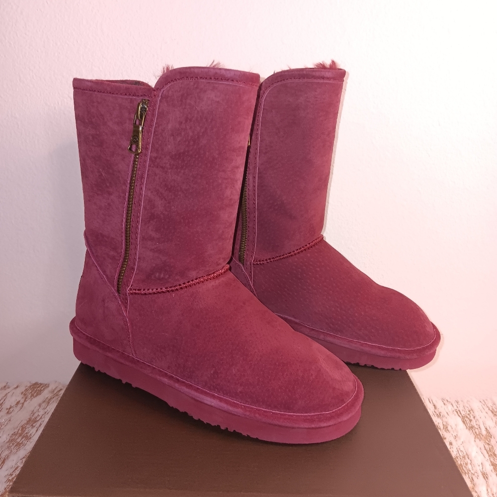 Lamo Pink Winter Boots with Plush Lining
